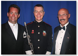 Keith W. Hodgson with Sfc. Christopher Jones, USMA Band & Ron Poorman